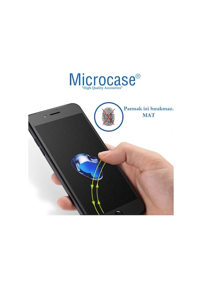Microcase Apple Uyumlu iPhone 13 Pro Tam Kaplayan Ekran Koruyucu - Mat Siyah