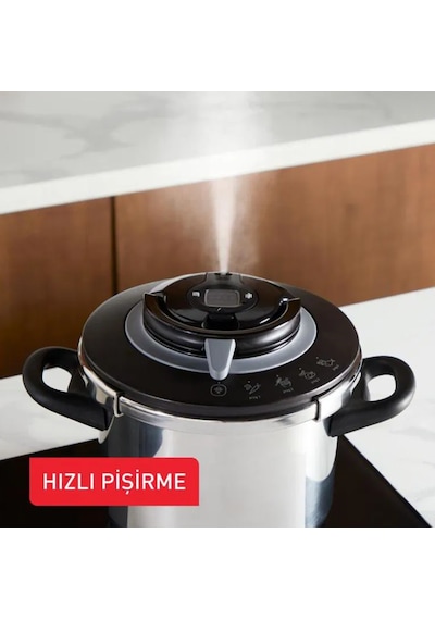 Tefal Clipso Chef Düdüklü Tencere 6 L + 4.5 L Set Gümüş - Gri