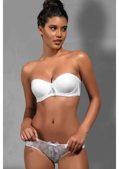 Golshan Ekstra Destekli Push Up Dantelli Straplez Sütyen (549262036)