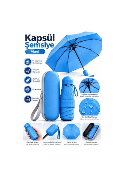Kapsul Şemsiye Mavi
