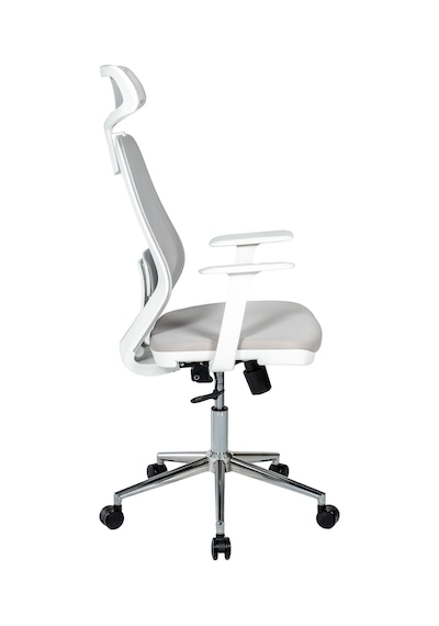Ofisbazaar Dali Beyaz Fileli Yönetici Koltuğu Ergonomik Başlıklı Ofis Koltuğu Gri Gri