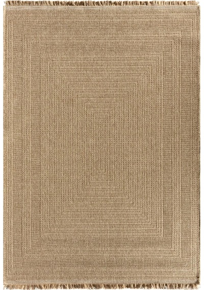 Çam Halı İndia 668 Bej Seyran Halı Modern Jüt Desen Makine Halısı