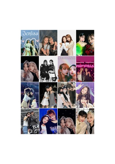 Blackpink Jenlisa Desenli Tasarım 16' L Fotokart Seti