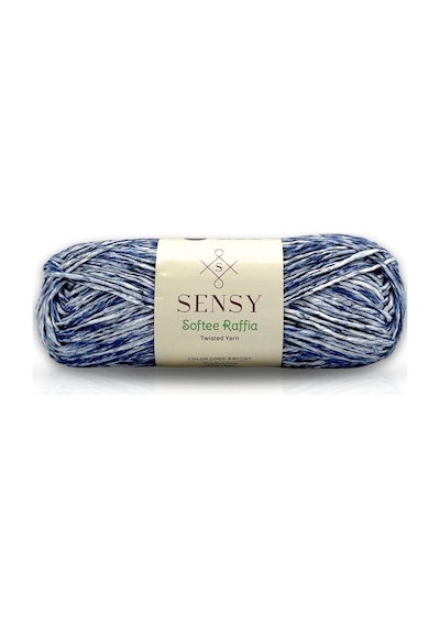 Premium Softee Raffia Ebruli Yumuşak Rafya Kağıt İp Çok Renkli El Örgü İpi Hobi İpi Lacivert Batik