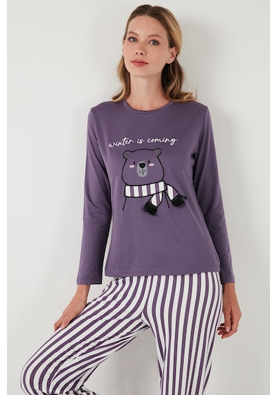 Lela Bayan Pijama Takımı 65719102 Lila LILA