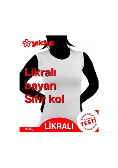 Yıldız Bayan Likralı Sıfır Kol Atlet Renk Seçenekli