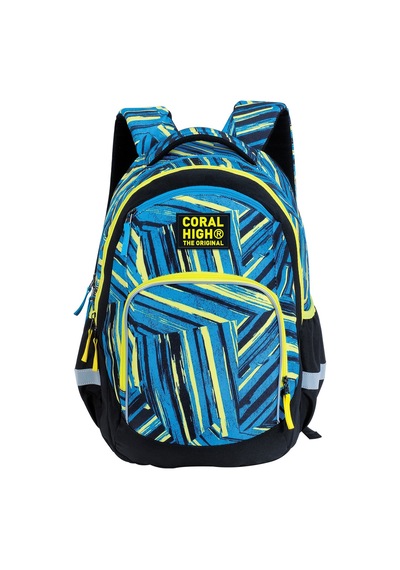 Coral High Mavi Lacivert Desenli Okul Sırt Çantası 24454 Koyu Yeşil