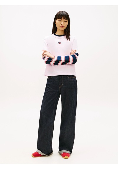 Tommy Hilfiger Tjw Kutulu Kesim Amblemli Kadın Pembe T-shirt Dw0dw22202tn9 Pembe