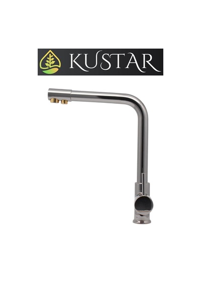 Kustar 3 Yollu Mutfak Eviye Bataryası Füme Gold Arıtma Çıkışlı Batarya