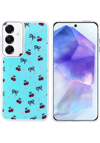 Samsung Uyumlu Galaxy A35 Kılıf Airbag Tasarımlı Zore Hadra Kapak Kiraz