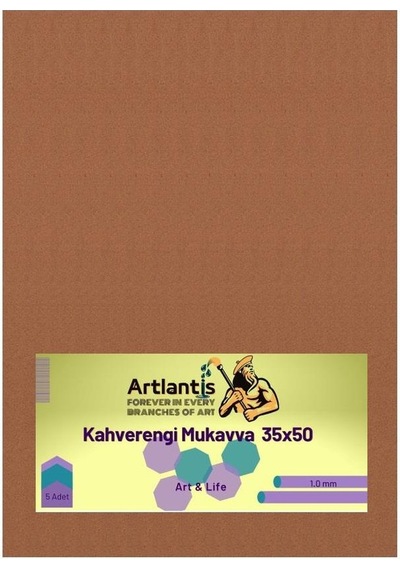 Artlantis Renkli Mukavva 35 x 50 CM 5 Adet Kahverengi