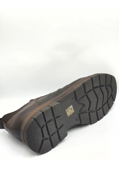 Libero L3815 Kahve Hakiki Deri Nubuk Slip-on Bağcıklı Termo Taban Erkek Günlük Casual Ayakkabı Kahverengi