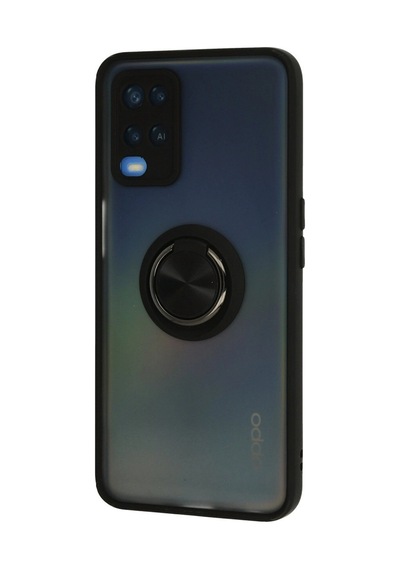 Oppo A54 4g Kılıf Montreal Yüzüklü Silikon Kapak - Siyah 0.2M-Çok Renkli