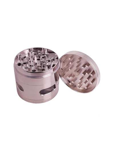 Pencereli 63 Mm. Silver Tütün Baharat Herbal Öğütücüsü Parçalayıcı Pt94slv