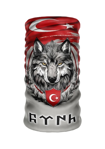 Bebo Store Extreme Outdoor Spor , Motorcu Ve Bisiklet Kullananlara Özel Desenli Buff Boyunluk Bandana Balaklava Kurt-212 Çok Renkli