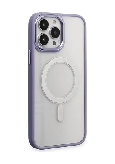 Durukar Apple, Uyumlu iPhone 15 Pro Kılıf Room Magneticsafe Silikon - Lila
