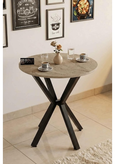 Tr Falez 70 Cm Yuvarlak Mutfak Masası Metal Ayaklı Modern Yemek Balkon Bahçe Kafe Masası Traverten 9821 Diğer Tr Falez 70 Cm Yuvarlak Mutfak Masası Metal Ayaklı Modern Yemek Balkon Bahçe Kafe Masası Traverten 9821 Diğer