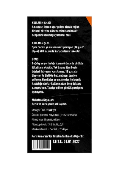 Titan Eaa Powder 300 Gr Ananas Aromalı