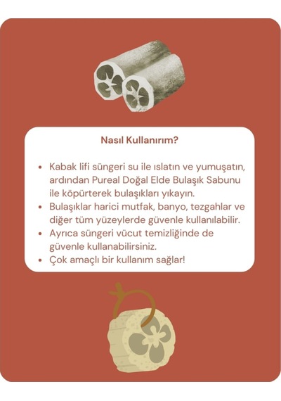 Pureal Kabak Lifi Sünger