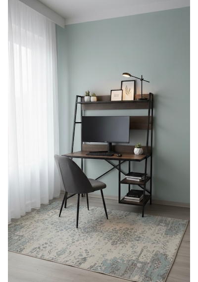 Modern Raflı Çalışma Masası 60x150 - Bilgisayar Ofis Ders Masası Oyuncu Masası Metal Siyah Modern Raflı Çalışma Masası 60x150 - Bilgisayar Ofis Ders Masası Oyuncu Masası Metal Siyah