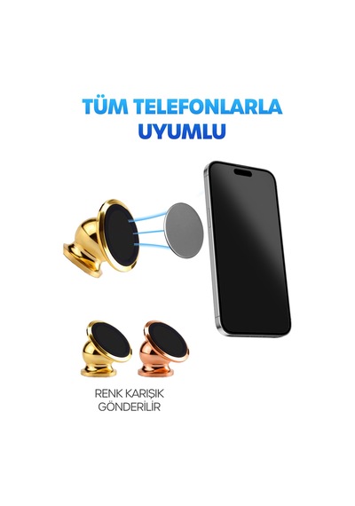 Havalandırma Araç İçi Mıknatıslı Telefon Tutucu Ayarlanabilir Yapışkanlı Araba Telefon Tutacağı Diğer