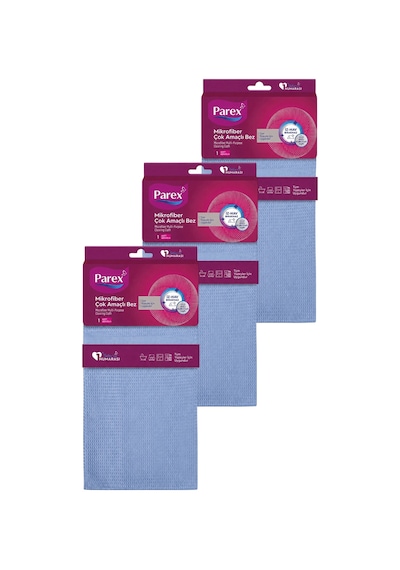 Mikrofiber Çok Amaçlı Bez Mavi Üçlü Paket Diğer