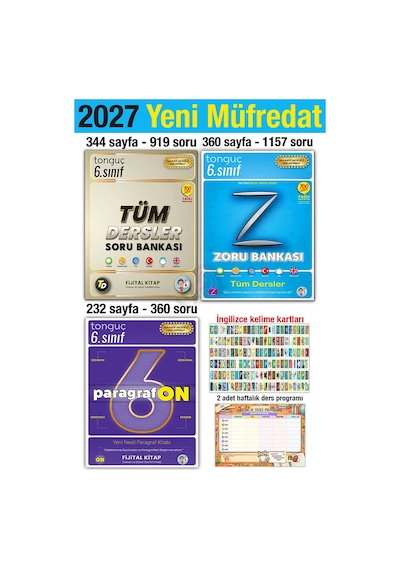 6. Sınıf 2027 Tüm Dersler Soru Zoru Paragrafon Bankası Seti Yeni Müfredat