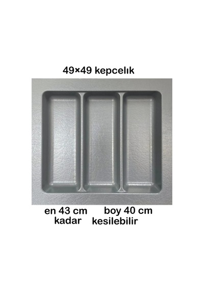 Kesilebilir Çekmece İçi 47x49 Kaşıklık Ve Kepçelik Set Gri