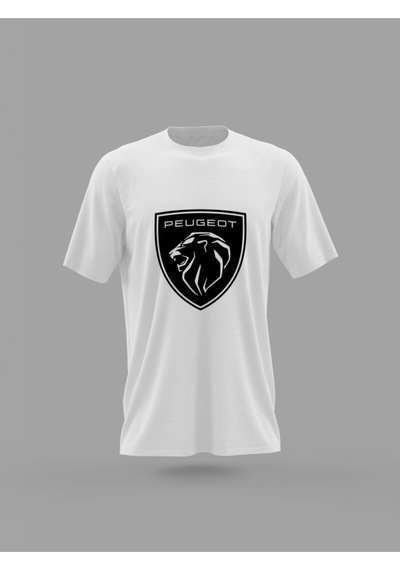 Noıssey Mavi Peugeot Baskılı T-shirt Pnrmtshrt1219 Beyaz