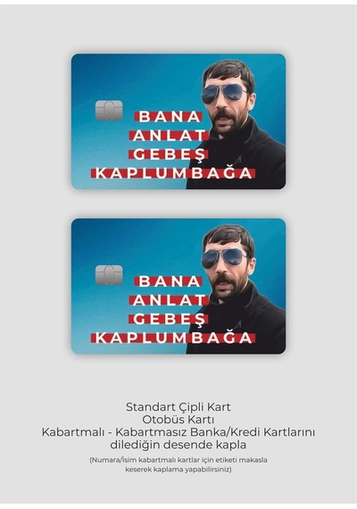 2li Set Bana Anlat Gebeş Kaplumbağa Kart Kaplama Sticker Kart Etiketi Diğer