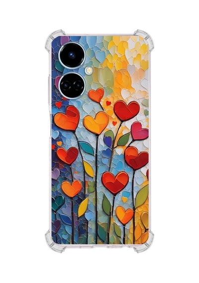 Printify Tecno Camon 19 İle Uyumlu Düşlerin Dansı Serisi Kökten Sevgi Tasarımlı Uv Baskılı Köşe Korumalı Antişok Kılıf Şeffaf