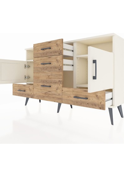 Arges Konsol 4 Raflı 5 Çekmeceli 2 Kapaklı 132x30x83 Aytaşı-aytaşı/çam Aytaşı/çam Arges Konsol 4 Raflı 5 Çekmeceli 2 Kapaklı 132x30x83 Aytaşı-aytaşı/çam Aytaşı/çam