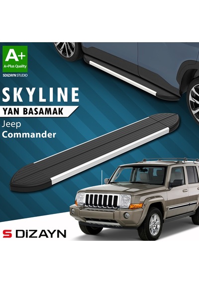 S-dizayn Jeep Commander Skyline Aluminyum Yan Basamak 173 Cm 2006-2010 A+ Kalite