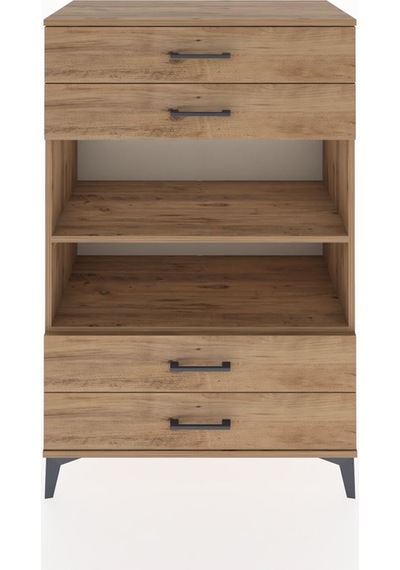 Hyperion Dolap 2 Raflı 4 Çekmeceli 88x44x134 Çam-çam Atlas Çam