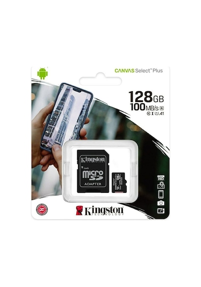 KINGSTON HAFIZA KARTI 128GB 100 MB/S MICRO SD KART CANVAS SELECT