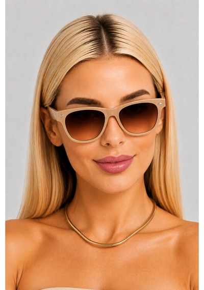 Wayfarer Unisex Güneş Gözlüğü Şık Tasarım Optik Uyumlu Kahverengi