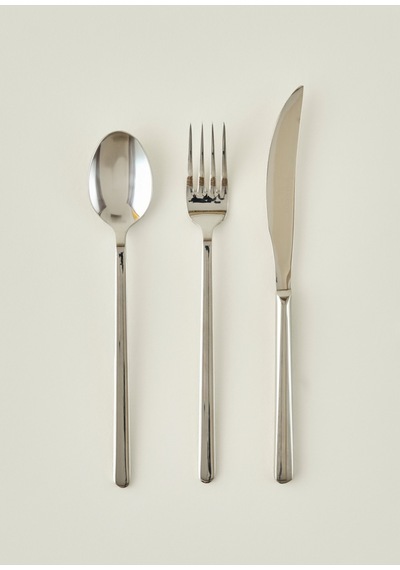 Bella Maison Milano 18 Parça Tatlı Çatal Kaşık Bıçak Seti Silver Silver
