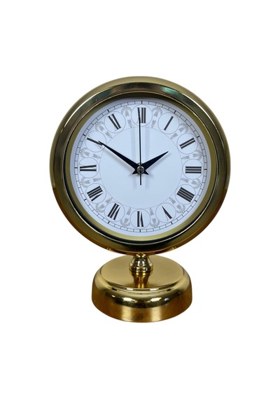 Büro Ev Ofis Hediyesi İçin 25x20cm Golden Metal Tasarım Masa Saati Diğer