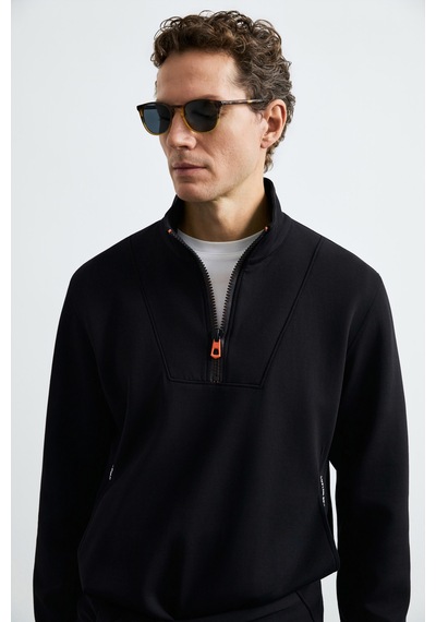 Lufian Wyatt Erkek Sweatshirt Siyah Siyah 112030206100100