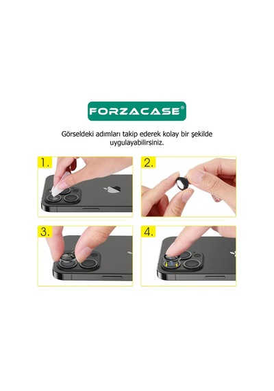 Forzacase Apple Uyumlu iPad Air 5. Nesil 10.9 İnç 2022 İle Kamera Camı Lens Koruyucu Halka Seti - Fc381 Siyah