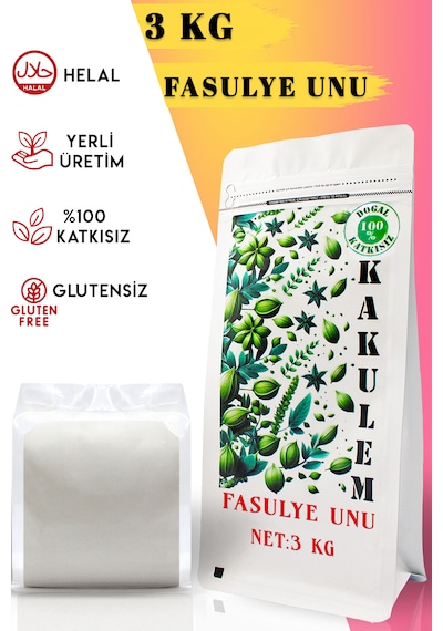 Kakulem Glutensiz Fasulye Unu 3 Kg