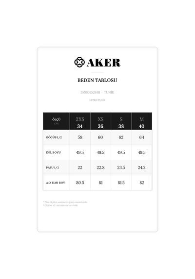 Aker Keten Tunik Yeşil Yeşil