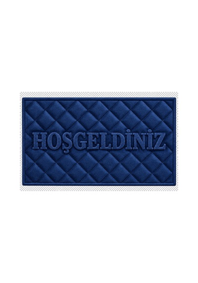 Desenli Kapı Önü Balkon Banyo Mutfak Paspası Dijital Baskı 40 X 60 Cm Lacivert1 - 931346223 Lacivert1
