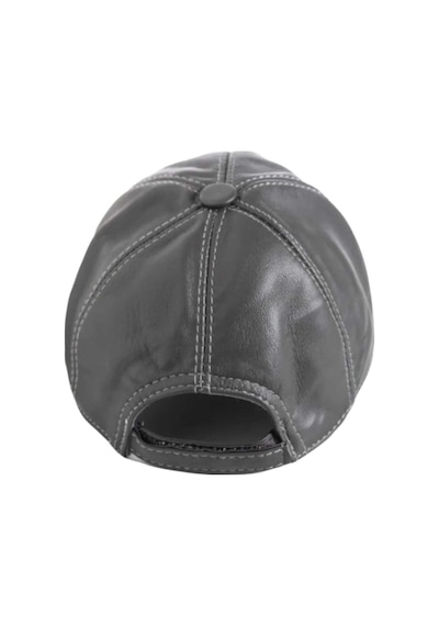 Tezzgelsin Unisex %100 Deri Arkadan Ayarlanabilir Baseball Kep Şapka Antrasit