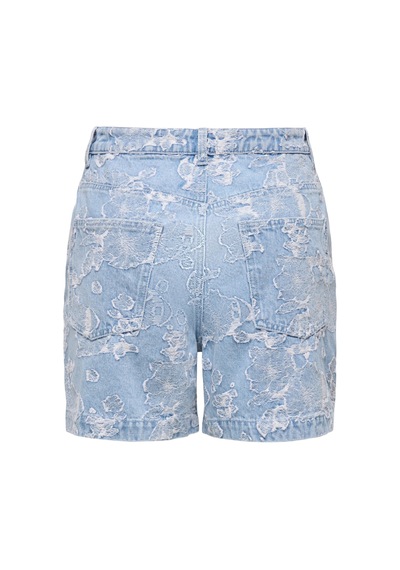 Only Onlphıne-aude Jaquard Dnm Shorts Qyt Kadın Mavi Şort - 15379250