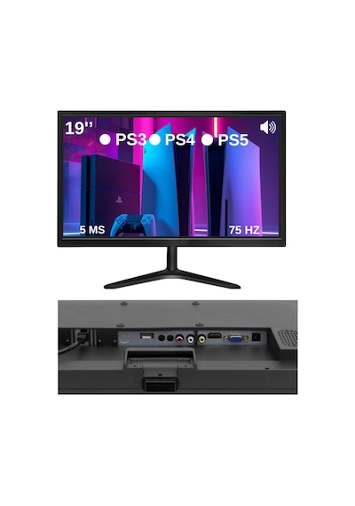 Sn-ha-ma Sencrom 19'' Ps3-ps4-ps5 Uyumlu Dahili Hoparlör Ve Kumandalı 49 Ekran Full Hd Led Monitör