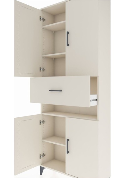 Arges Dolap 5 Raflı Tek Çekmeceli 4 Kapaklı 88x30x221 Aytaşı-... Aytaşı
