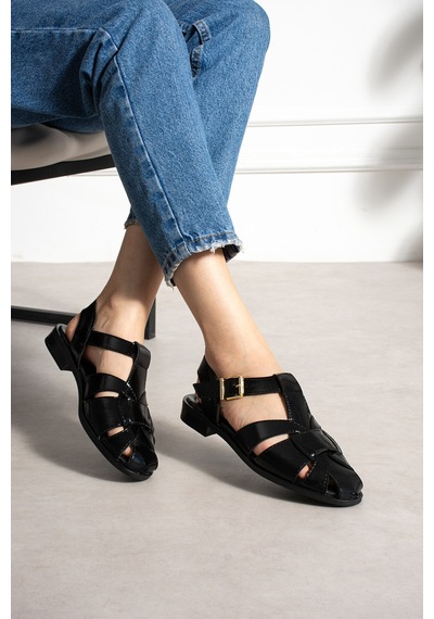 Wolk Shoes Asel Kadın Sandalet Siyah