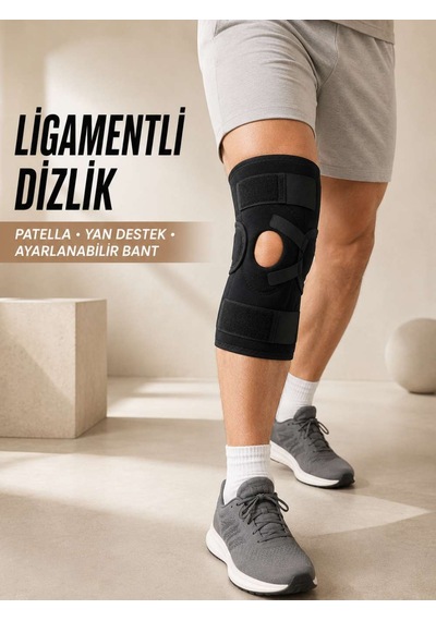 Ligament Destekli Dizlik Ayarlanabilir Cırtlı Açık Patella Diz Destekliği Diğer