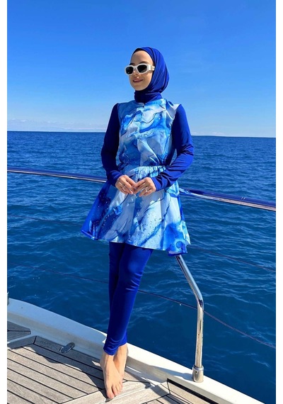 Kahijab Siena Tesettür Mayo - Mavi